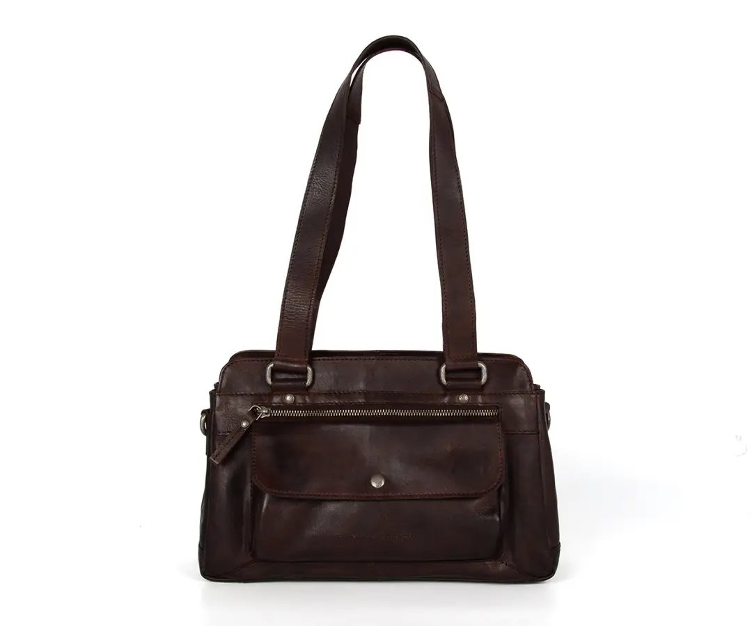 Hnědá kožená kabelka 30319167