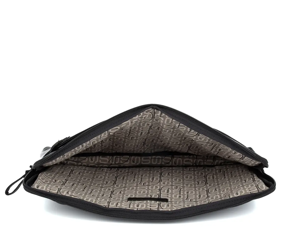 Černá kožená taška na notebook SPIKES & SPARROW