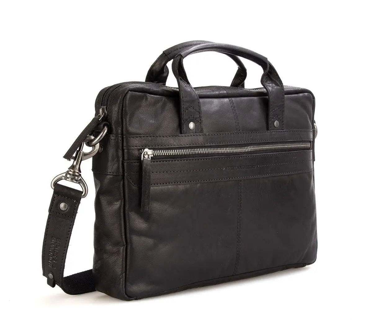 Pánská černá kožená taška SPIKES & SPARROW 