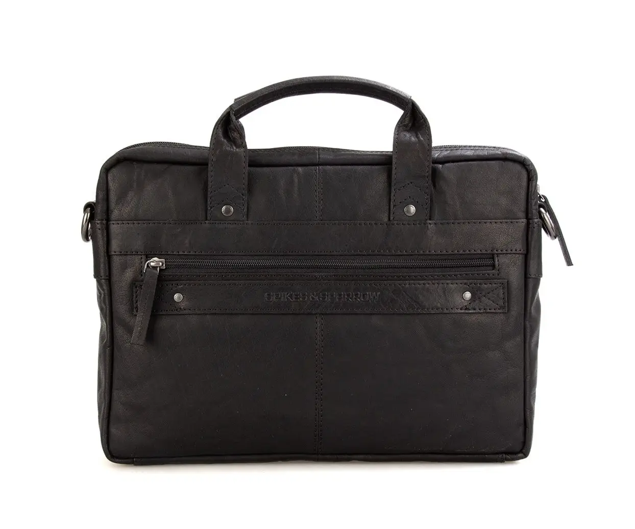 Pánská černá kožená taška SPIKES & SPARROW 