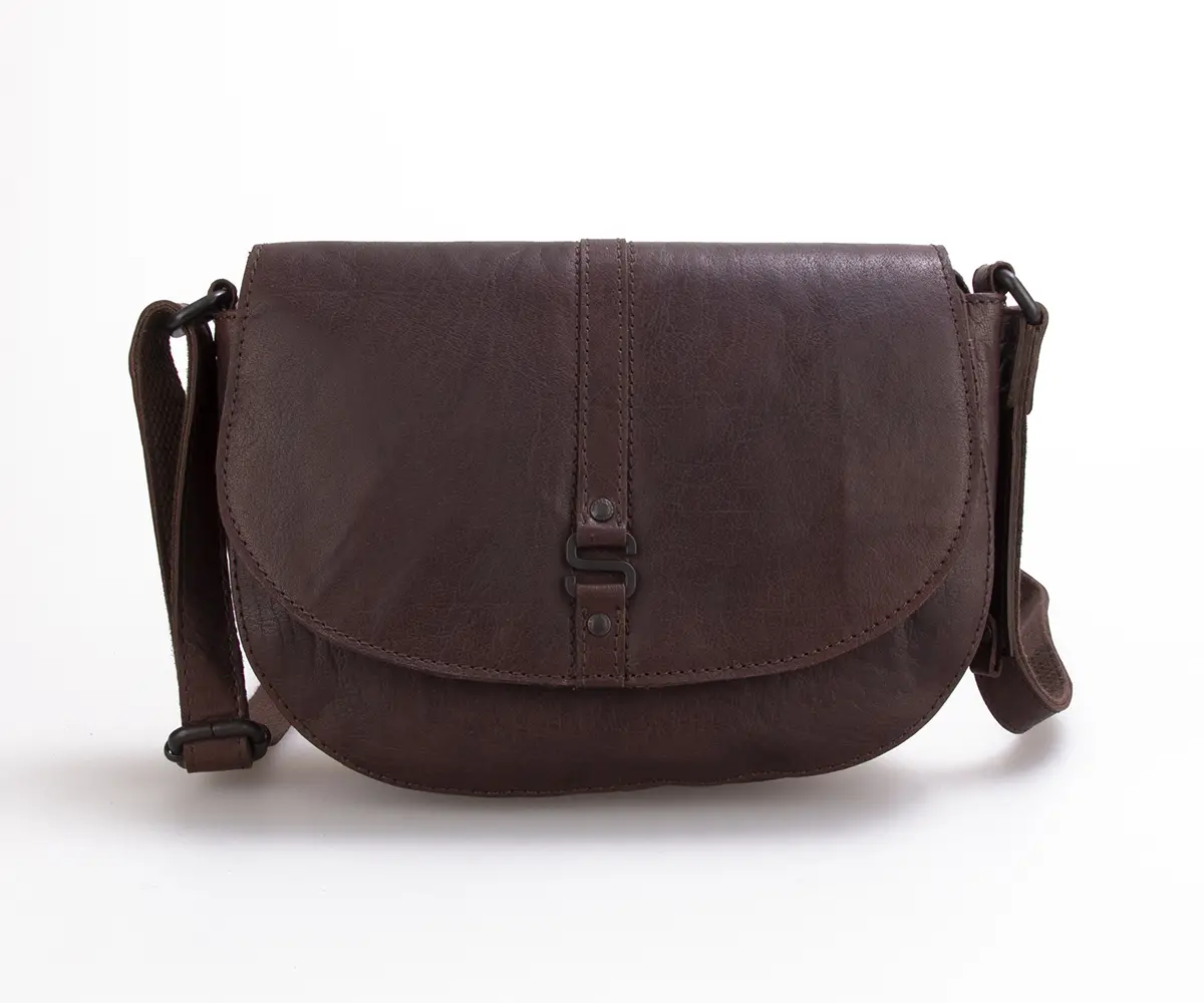 hnědá kožená kabelka SPIKES & SPARROW 8118101