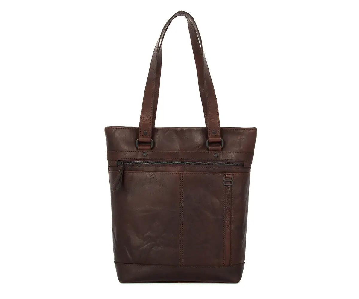 Hnědá kožená kabelka 38116001