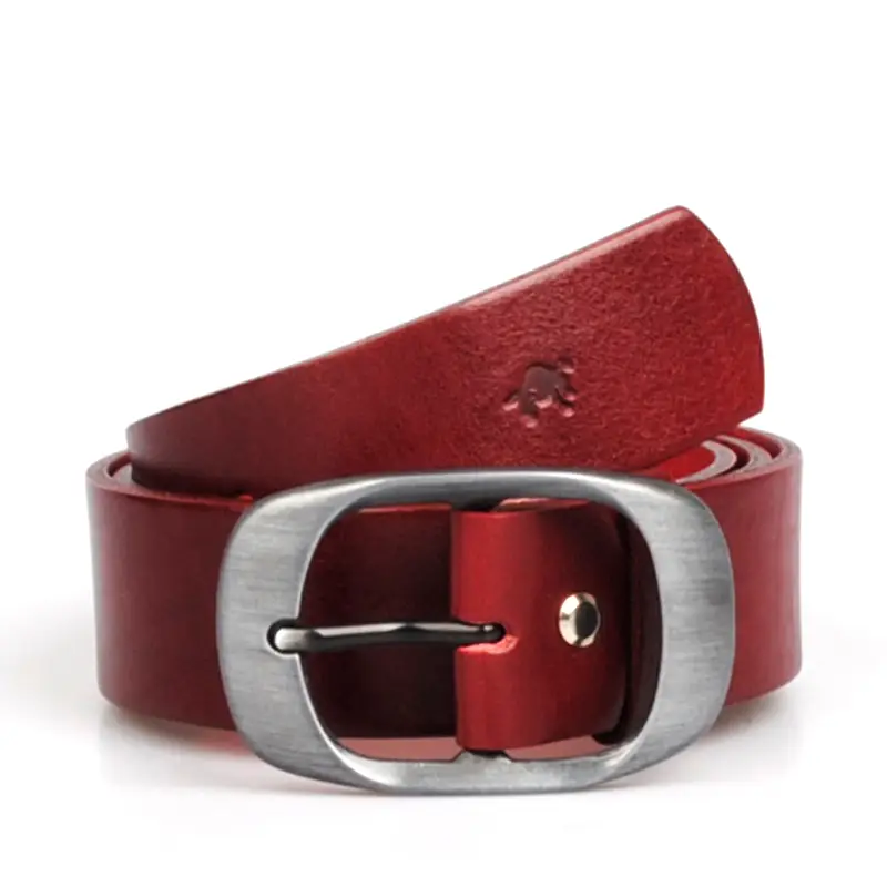 červený dámský koženy opasek