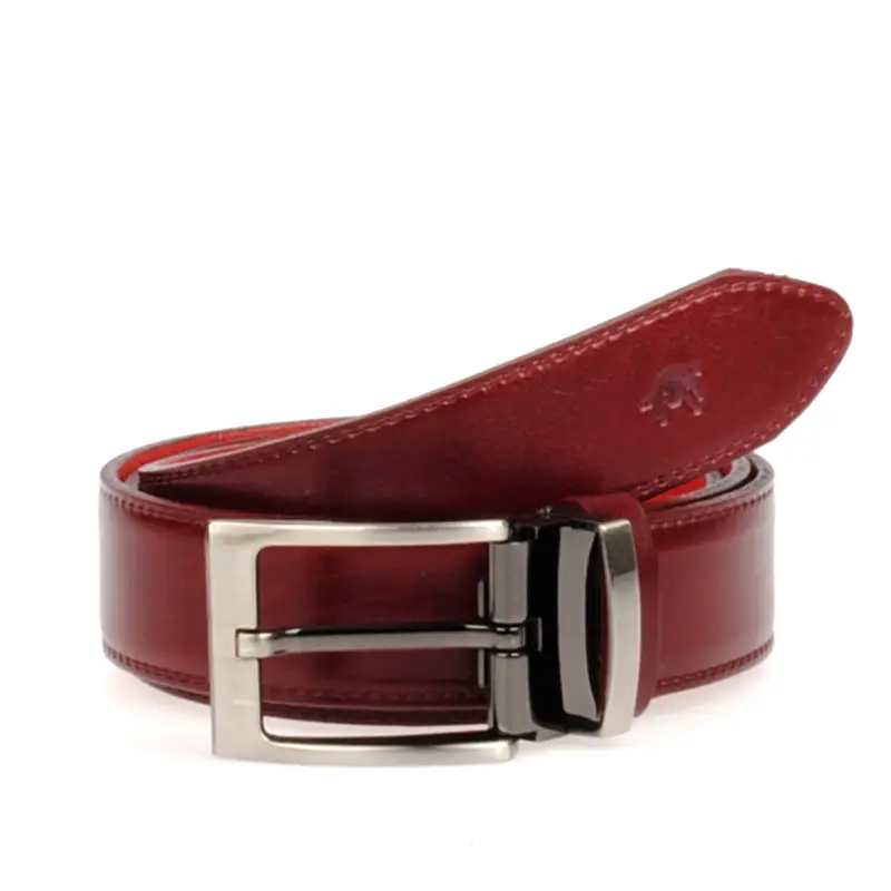 bordo koženy opasek