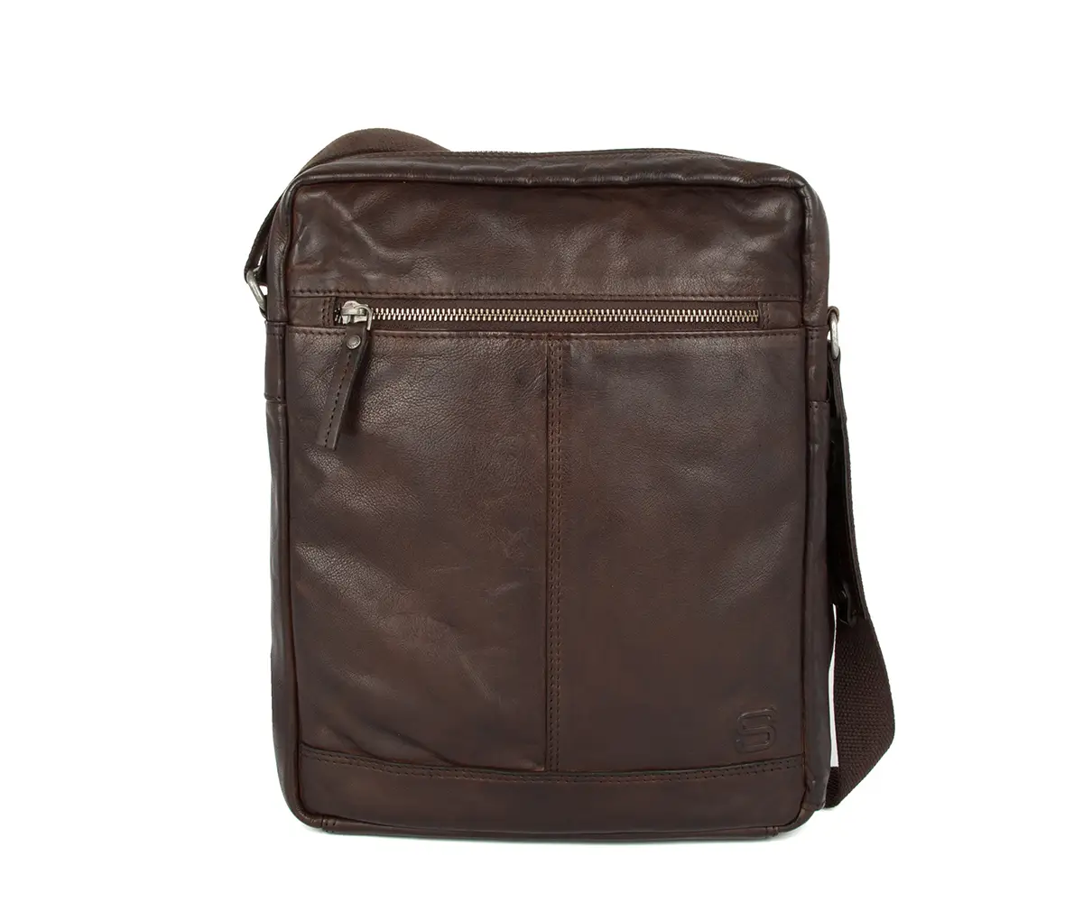 hnědé kožene crossbody 38751067