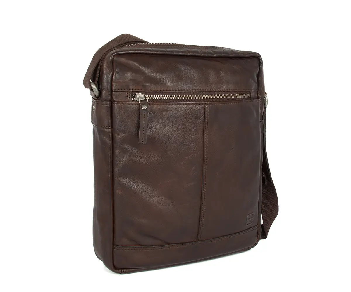 Pánské hnědé velké crossbody SPIKES & SPARROW