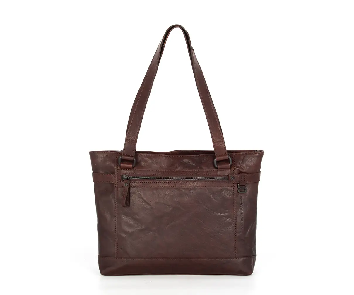 Hnědá kožená kabelka 40116001