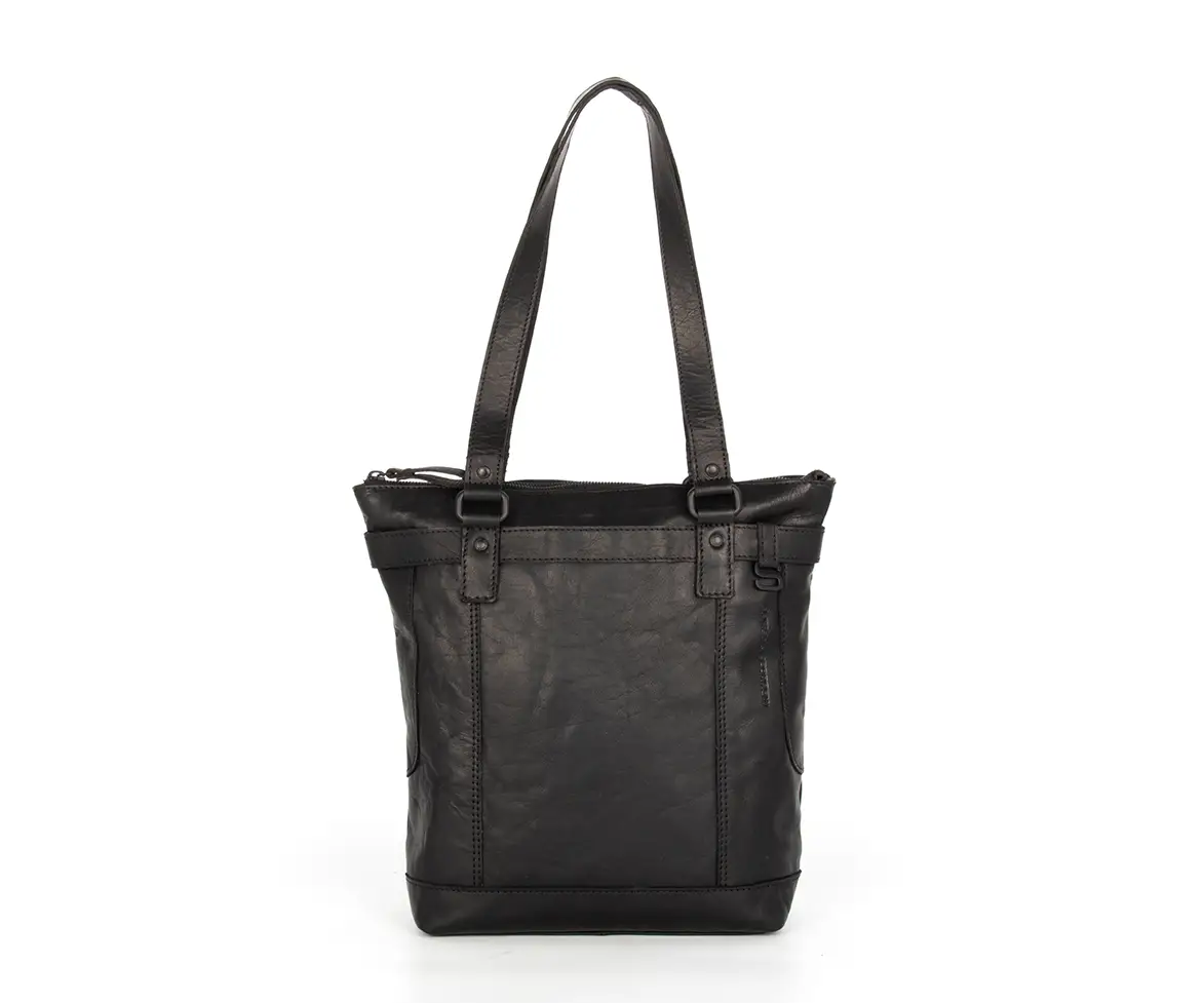 Černá kožená kabelka 40116100