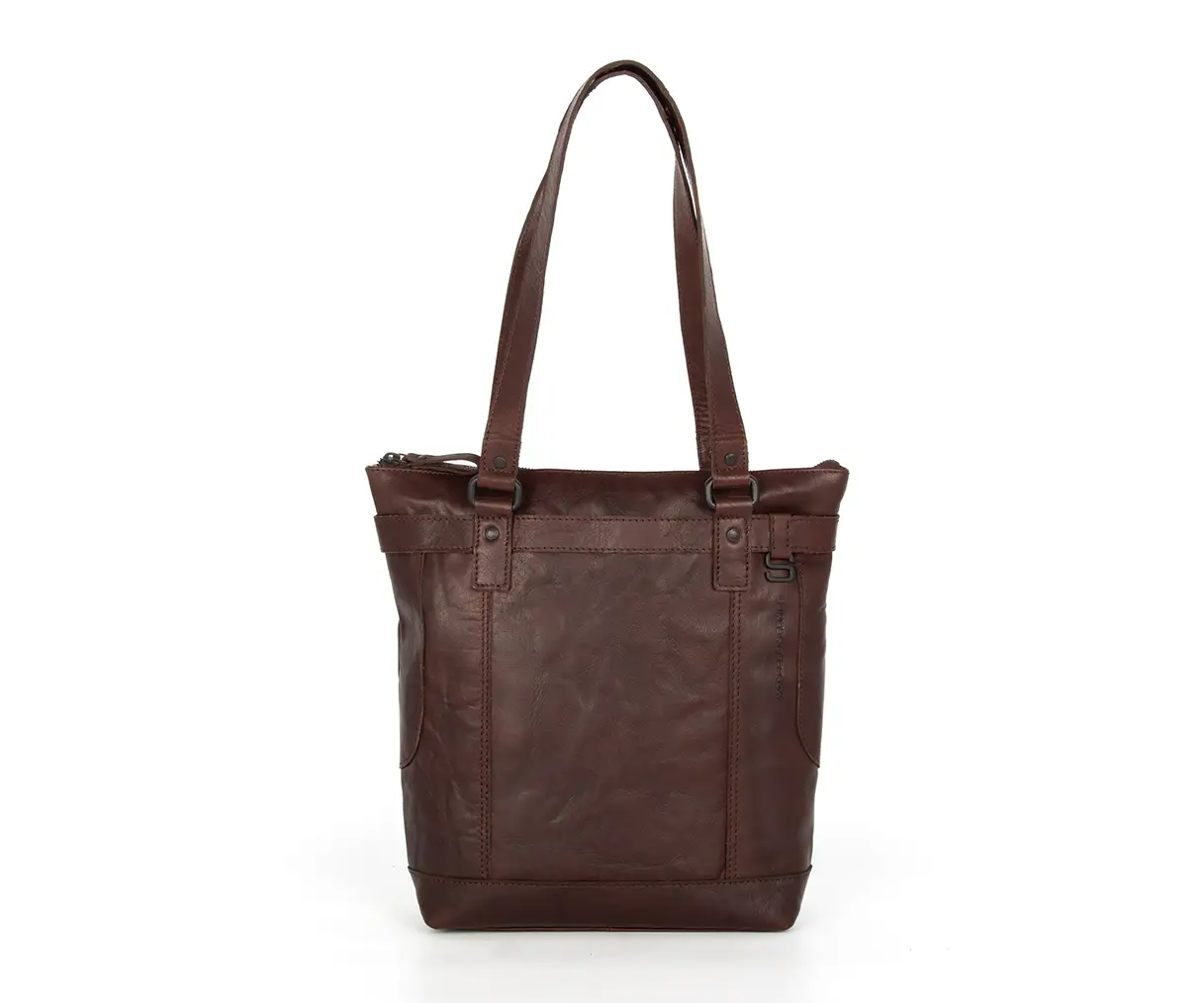 Hnědá kožená kabelka 40116101