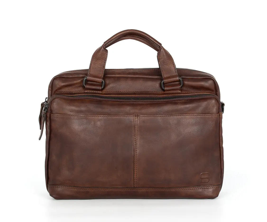 Hnědá kožená taška SPIKES & SPARROW