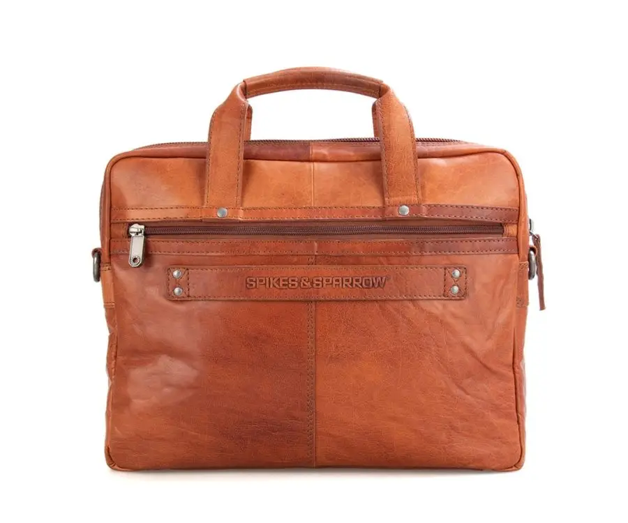 Hnědá kožená taška SPIKES & SPARROW