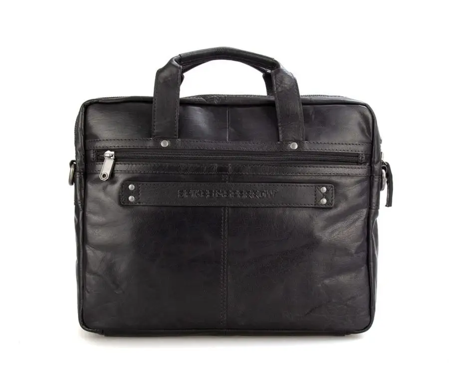 Černá kožená taška SPIKES & SPARROW