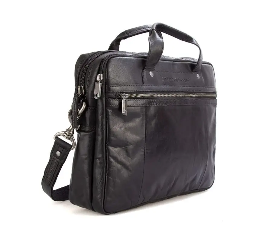 Černá kožená taška SPIKES & SPARROW