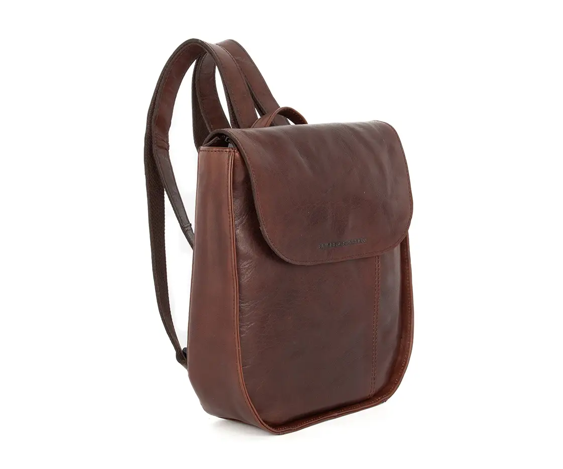 Tmavě hnědý městský kožený batoh SPIKES & SPARROW