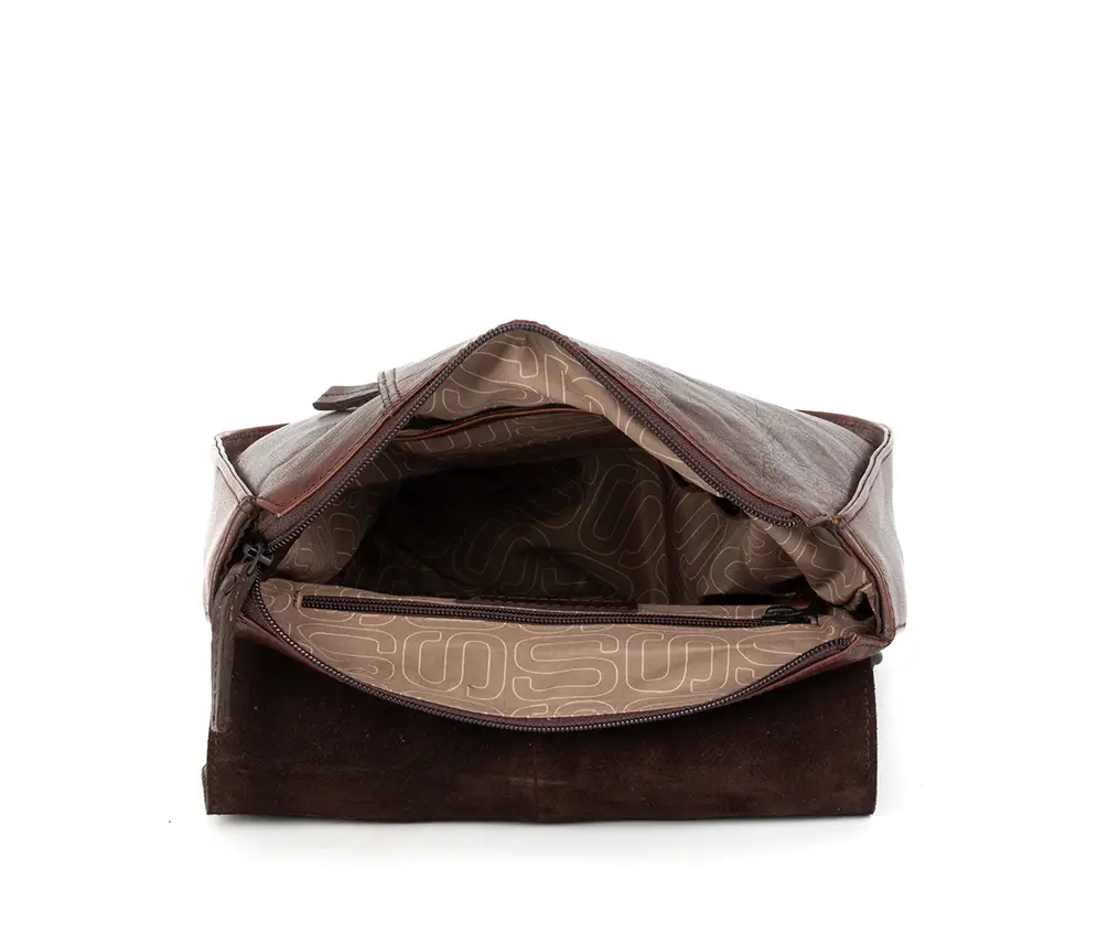 Tmavě hnědý městský kožený batoh SPIKES & SPARROW