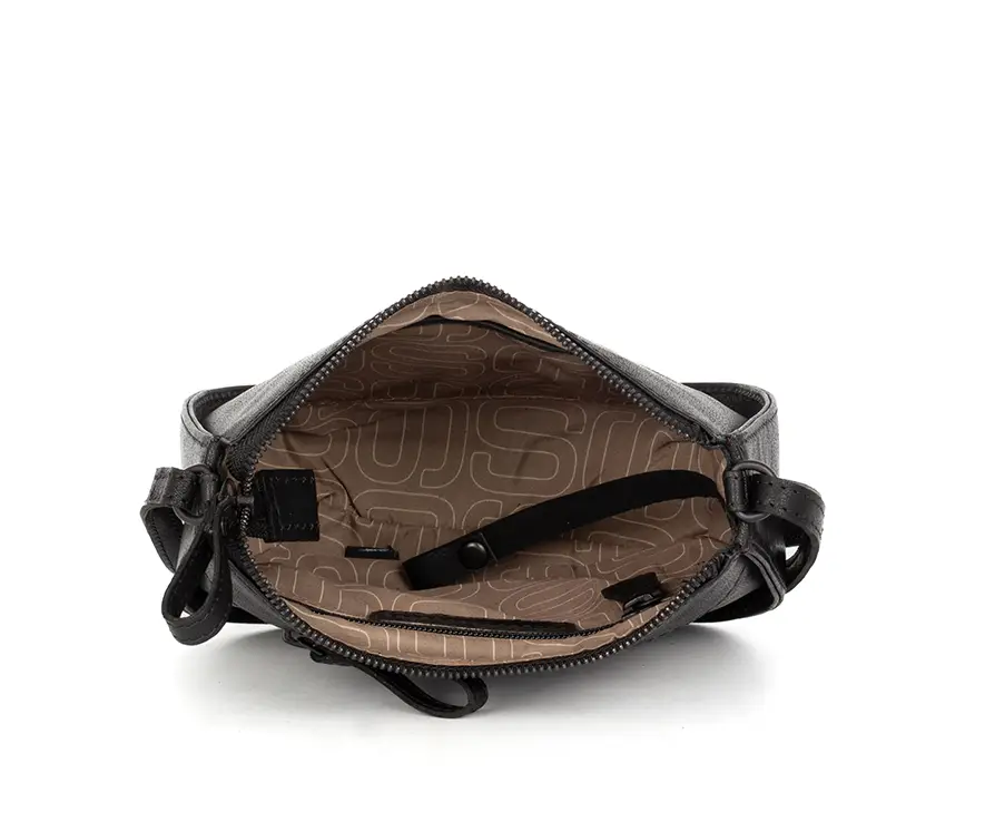 Černá kožená kabelka SPIKES & SPARROW