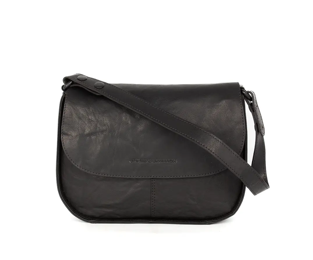 Černá kožená kabelka 48118000