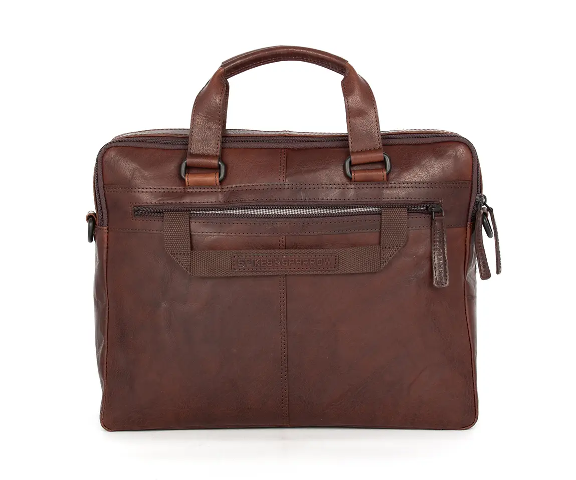 Hnědá kožená taška SPIKES & SPARROW