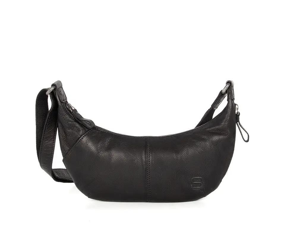 Černá kožená kabelka 48711200