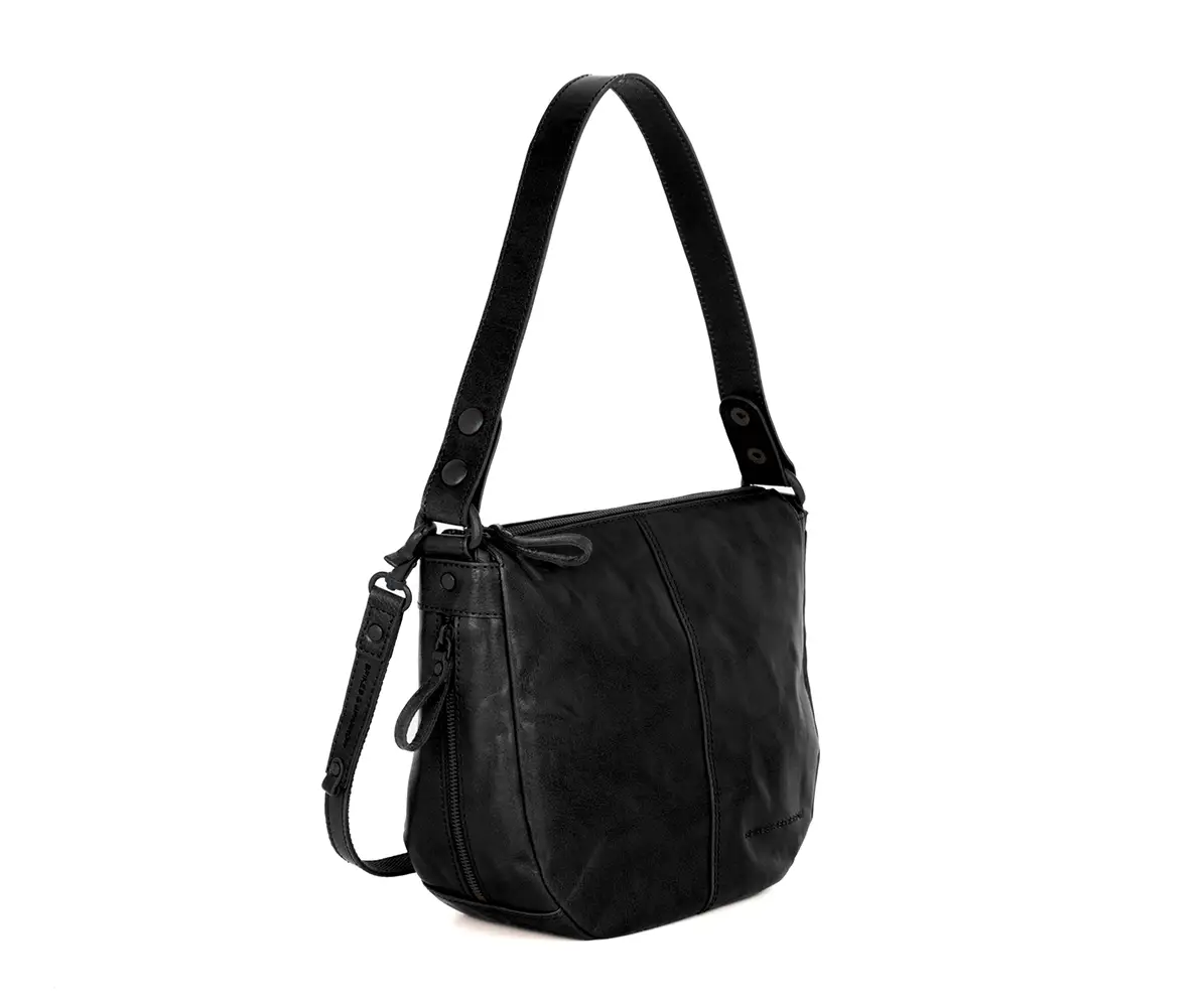 Černá kožená kabelka SPIKES & SPARROW