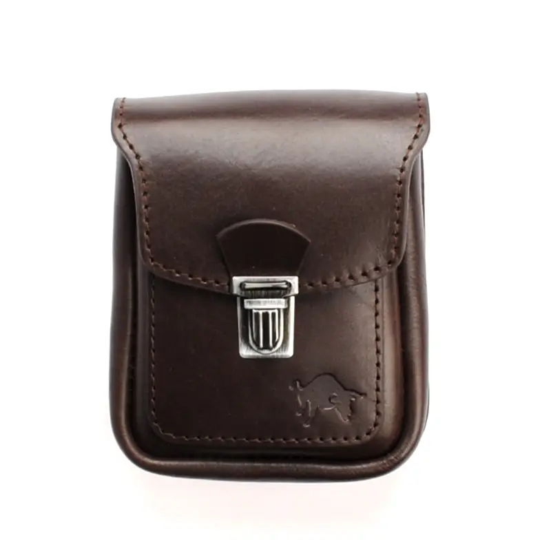 Hnědá kožená kapsa na opasek Divoký býk