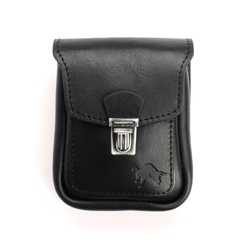 Černá kožená kapsa na opasek Divoký býk