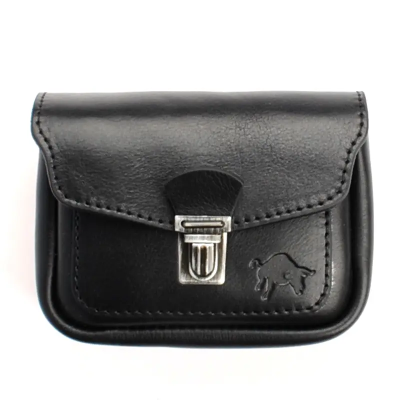 Černá kožená kapsa na opasek Divoký býk