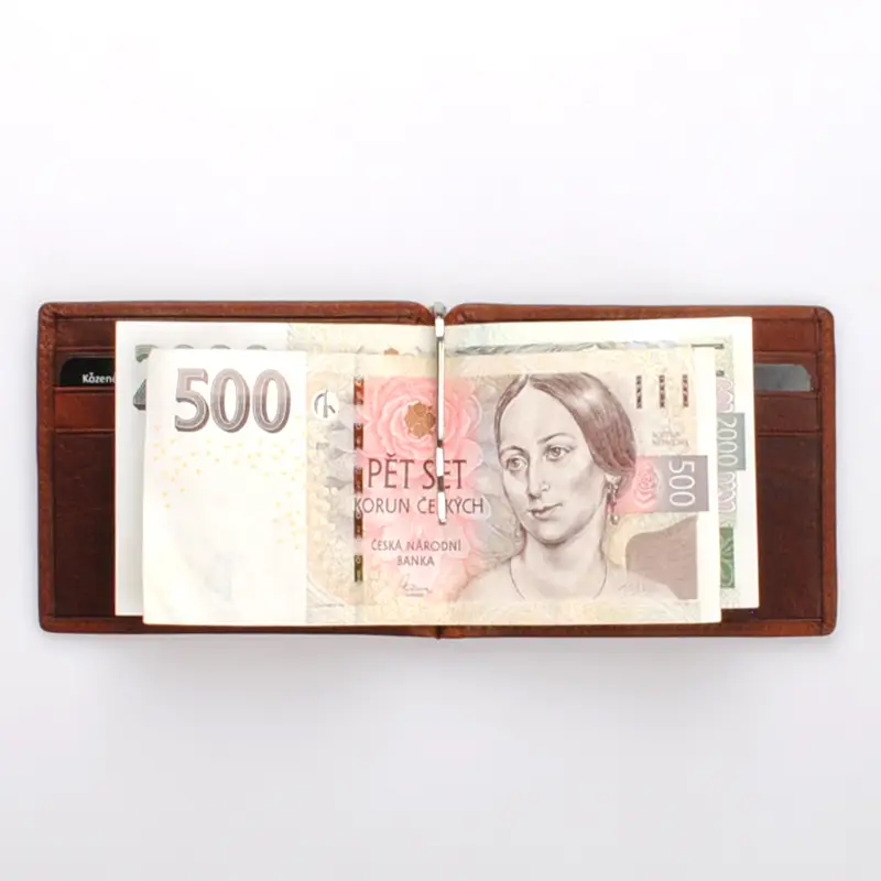 Cognac kožená dolarovka DIVOKY BYK