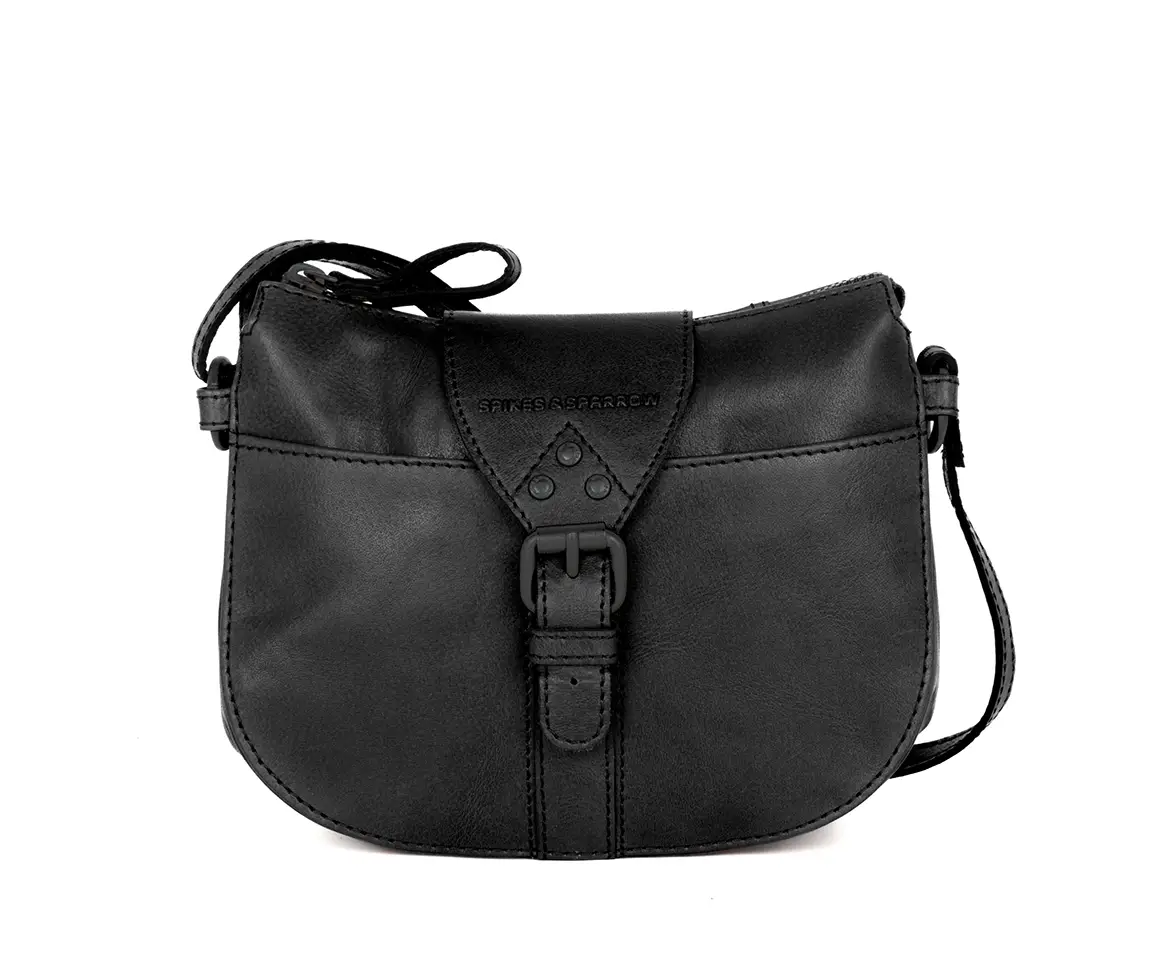 Černá kožená mini kabelka 58111500