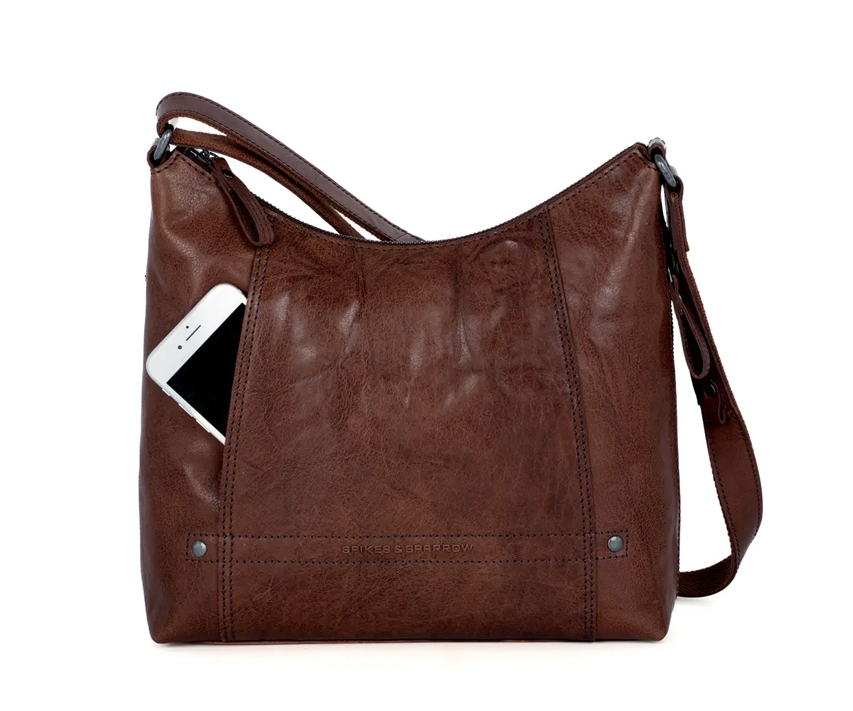 Hnědá kožene crossbody 58511001