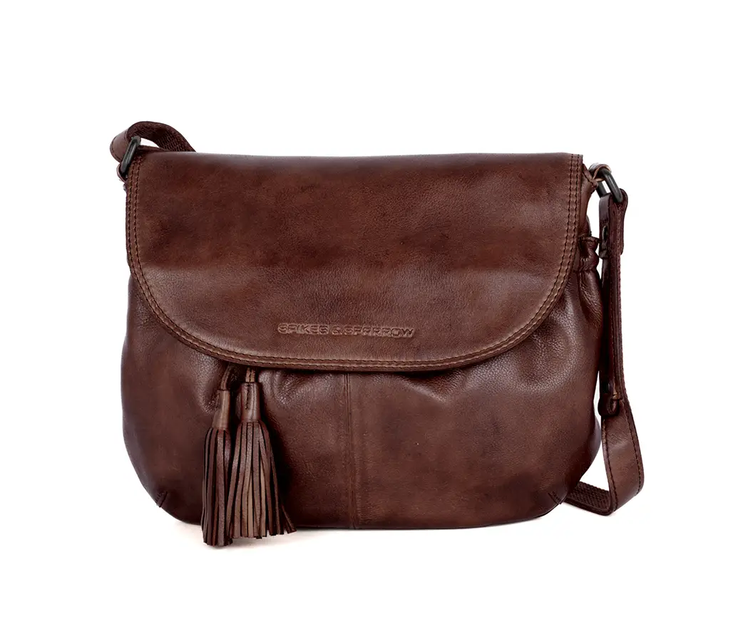 Hnědá kožená kabelka 58718067