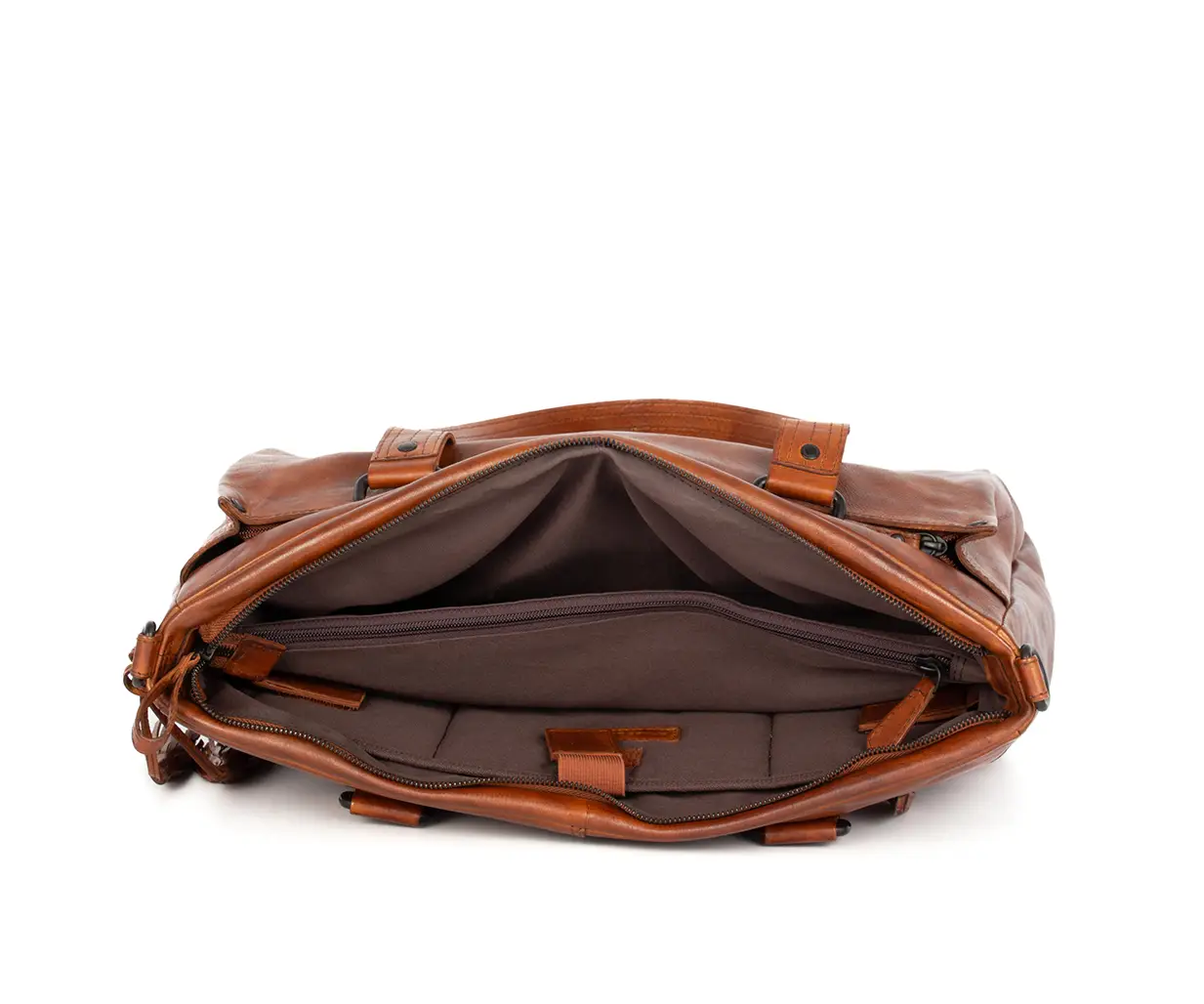 Praktická černá kožená taška na laptop SPIKES & SPARROW 