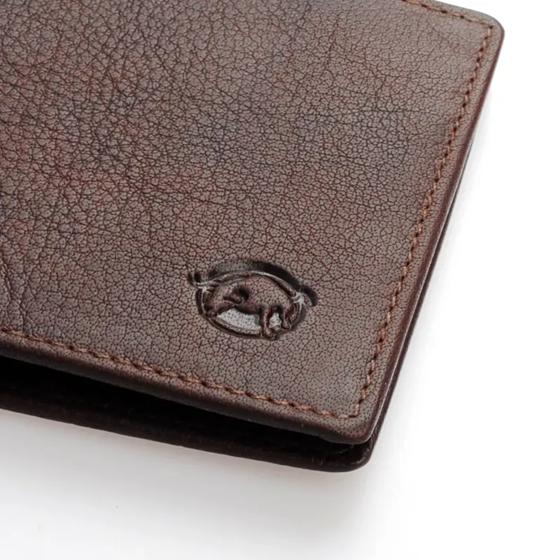 Hnědá kožená dolarovka DIVOKY BYK