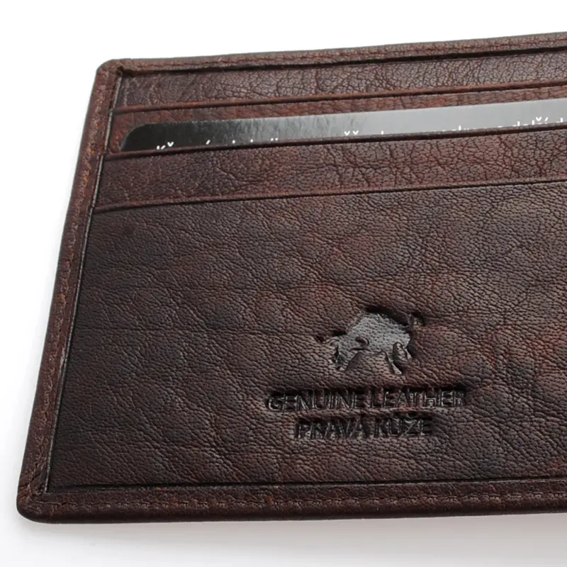 Hnědá kožená dolarovka DIVOKY BYK