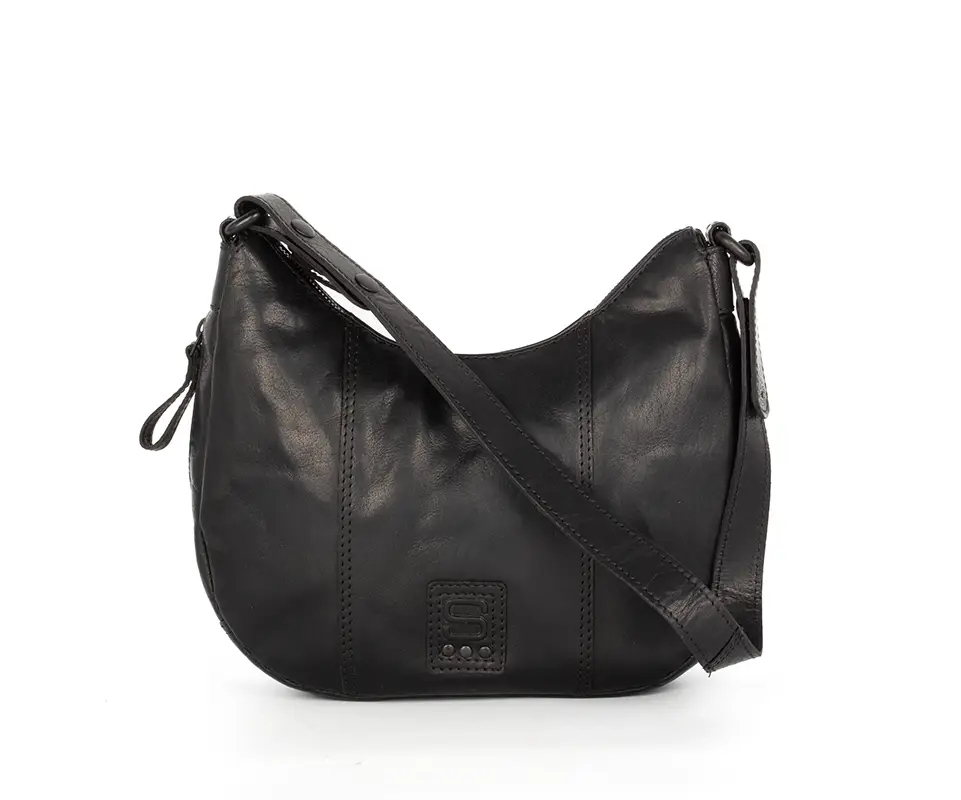 Černá kožená kabelka 40117100