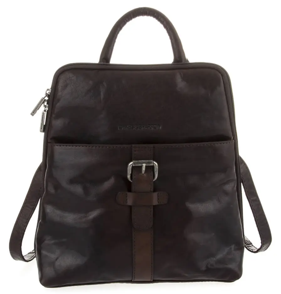 Tmavě hnědý kožený batoh SPIKES & SPARROW